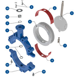 Valvola a farfalla di gomma di Ptfe Seat, sede valvola Ptfe della farfalla di Centerlined
